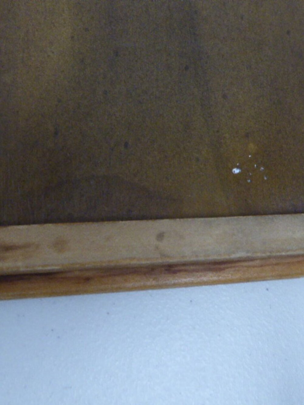 TRAY mid century MCM REVERSE GLASS PAINTED orange Mexico wood vintage - Picture 12 of 12